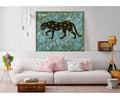 Sternenpanther Acryl auf Leinwand  Malerei Original Kunst 50 x 60cm, Wandkunst  Kunst Original Acrylbild Kunstwerk Bunte Malerei