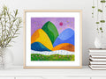 Original Mountains Acrylic Painting on Canvas - Small Abstract Landscape