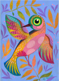 Kolibri Vögel  Original Kunst Tier Kunstwerk Kolibri Acryl Originalgemälde 30x 40cm  Wand Kunst Dekor Kunst Bunte Vogel