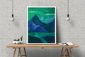 Abstract Mountains Painting, Original Acrylic Landscape Wall Art, 12x16