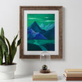 Abstract Mountains Painting, Original Acrylic Landscape Wall Art, 12x16