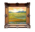 Small Abstract Landscape Painting on Canvas, Modern Wall Art 20x20cm. (8x8in)