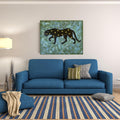 Sternenpanther Acryl auf Leinwand  Malerei Original Kunst 50 x 60cm, Wandkunst  Kunst Original Acrylbild Kunstwerk Bunte Malerei