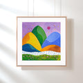 Original Mountains Acrylic Painting on Canvas - Small Abstract Landscape