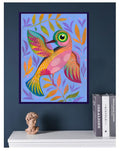 Kolibri Vögel  Original Kunst Tier Kunstwerk Kolibri Acryl Originalgemälde 30x 40cm  Wand Kunst Dekor Kunst Bunte Vogel