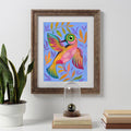Kolibri Vögel  Original Kunst Tier Kunstwerk Kolibri Acryl Originalgemälde 30x 40cm  Wand Kunst Dekor Kunst Bunte Vogel