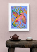 Kolibri Vögel  Original Kunst Tier Kunstwerk Kolibri Acryl Originalgemälde 30x 40cm  Wand Kunst Dekor Kunst Bunte Vogel