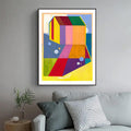 House Original Acrylic painting on Paper small Abstract Painting 30 x 40 cm