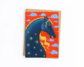 Pferd Poster, Pferdebild, Kunstdruck, Postkarte A6, Pferde Illustration, buntes Pferd, Pferd Kunst, Wanddeko, Geschenk Pferdeliebhaber