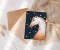 Pferd Poster Pferdebild Kunstdruck Postkarte A6 Pferde Illustration Sternenhimmel Pferd Geschenk Pferdeliebhaber Wanddeko