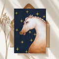 Pferd Poster Pferdebild Kunstdruck Postkarte A6 Pferde Illustration Sternenhimmel Pferd Geschenk Pferdeliebhaber Wanddeko