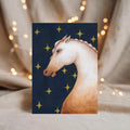 Pferd Poster Pferdebild Kunstdruck Postkarte A6 Pferde Illustration Sternenhimmel Pferd Geschenk Pferdeliebhaber Wanddeko