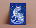 Art Print, Katze, Posrer, Druck, Print von Original Acrylbild, Kunstposter, A4