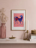 Pferd rosa Print  Kunst Druck, Print von Original Acrylbild