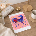 Pferd rosa Print  Kunst Druck, Print von Original Acrylbild