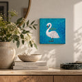 Weißer Schwan – Original Acrylgemälde 20×20 cm | Naive Vogelkunst auf Leinwand