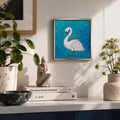 Weißer Schwan – Original Acrylgemälde 20×20 cm | Naive Vogelkunst auf Leinwand